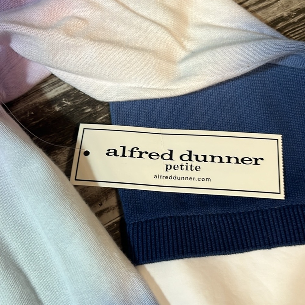 Alfred Dunner Purple and Blue Ombre Cardigan - Picture 6 of 8